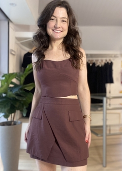 SAIA DANIELA MARROM - comprar online