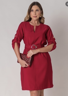VESTIDO SAMIRA VERMELHO CARMIM na internet