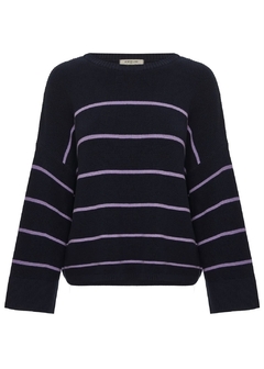 BLUSA LISTRADA ANSELMI AZUL MARINHO - comprar online