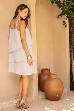 VESTIDO CAMADAS CINZA na internet