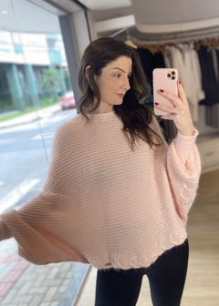 BLUSA MANGA MORCEGO ROSA CLARO - loja online