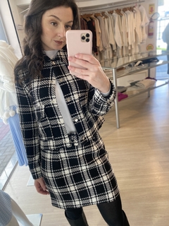 CONJUNTO TWEED PRETO E BRANCO