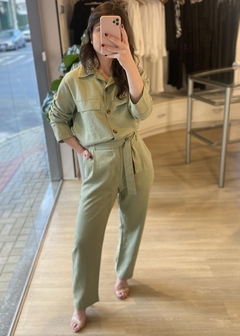 CALÇA COM CINTO ANSELMI VERDE PISTACHE - comprar online