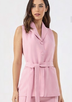 COLETE ALFAIATARIA ALONGADO ROSA - comprar online