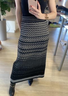 SAIA TRICOT PRETO E CINZA na internet