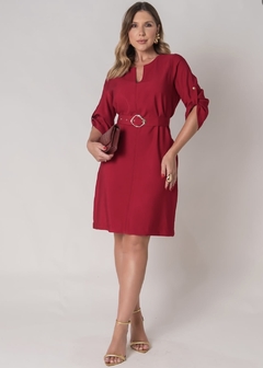 VESTIDO SAMIRA VERMELHO CARMIM - comprar online