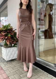 VESTIDO YASMIN MARROM - comprar online
