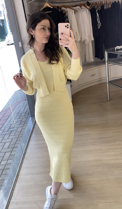 VESTIDO TRICOT BIAMAR AMARELO - Banana Blu