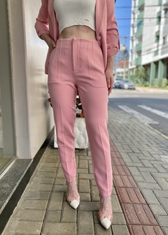CALÇA ALFAIATARIA RETA ROSA