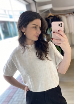 BLUSA GOLA CANOA BIAMAR OFF WHITE - comprar online