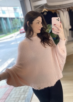 BLUSA MANGA MORCEGO ROSA CLARO - comprar online