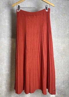 SAIA PLISSADA TRICOT MELANCIA - comprar online