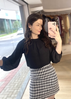 BLUSA DECOTE CANOA PRETO - comprar online