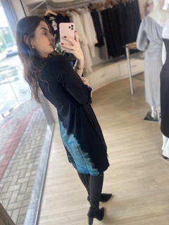 VESTIDO MALHA TINGIDO PRETO na internet