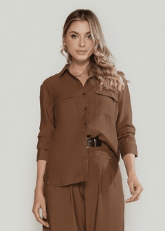 CAMISA MERCIA MARROM - comprar online