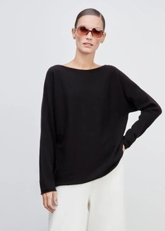 BLUSA 3D ANSELMI CONSUELO BLOCKER PRETO - comprar online