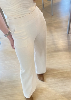 CALÇA WIDE LEG TRICOT CRU na internet