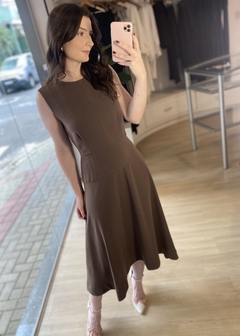 VESTIDO THAMIRES MARROM - Banana Blu