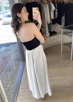 VESTIDO TOMARA QUE CAIA BICOLOR na internet