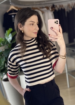 BLUSA CROPPED LISTRADA - comprar online
