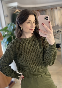BLUSA BIAMAR PONTO VAZADO VERDE - comprar online