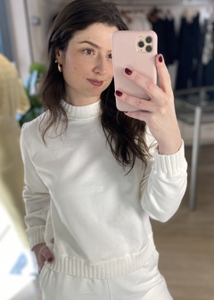 BLUSA MOLETOM BIAMAR OFF WHITE - comprar online