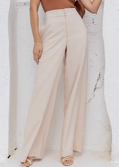 CALÇA WIDE LEG ALFAIATARIA BEGE - comprar online