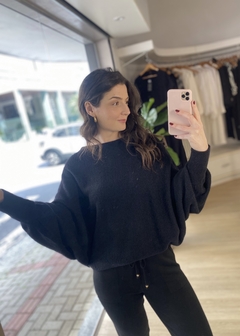BLUSA FIO PLUMA MANGA MORCEGO BIAMAR PRETO - comprar online