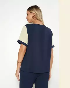 CONJUNTO CREPE AZUL MARINHO - Banana Blu
