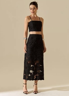 CONJUNTO SAIA E CROPPED LAISE PRETO - comprar online