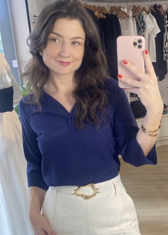 BLUSA LETICIA AZUL MARINHO - comprar online