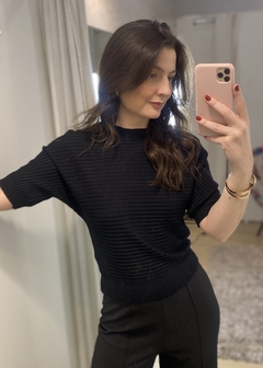 BLUSA MODAL MANGA MORCEGO PRETO - comprar online