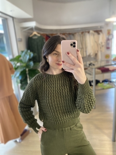 BLUSA BIAMAR PONTO VAZADO VERDE na internet