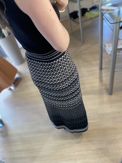 SAIA TRICOT PRETO E CINZA - Banana Blu