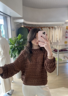 BLUSA ALGODÃO BIAMAR MARROM - comprar online