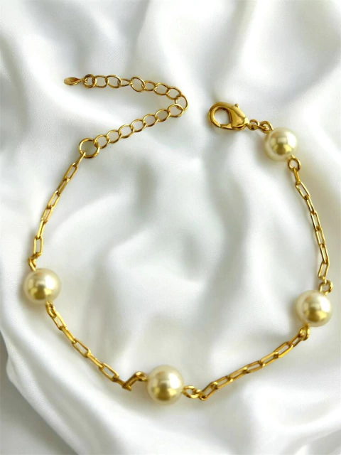 PULSEIRA ELO CARTIER C/PÉROLA GRANDE