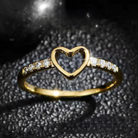 ANEL CORAÇÃO PEQ. COM ZIRCÔNIA