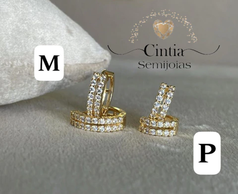 BRINCO ARG. 2 FILEIRAS ZIRCÔNIA TAM. P - comprar online