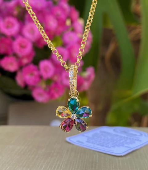 PINGENTE FLOR COLOR - comprar online