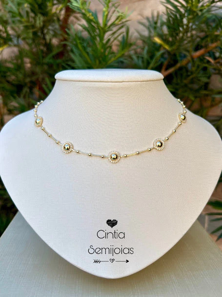 CHOCKER COM ESFERAS E ZIRCÔNIA - comprar online