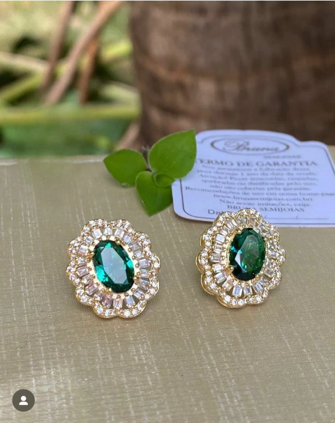 BRINCO LUXO VERDE ESMERALDA - comprar online
