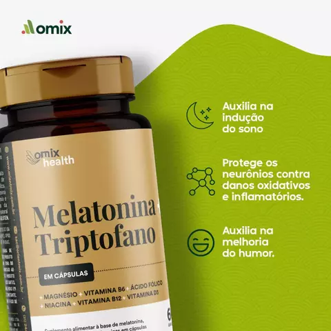 Melatonina com Triptofano 60 Caps OMIX - comprar online