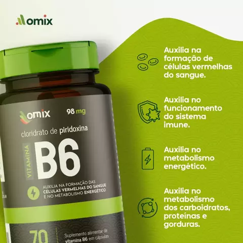 Vitamina "B6" 70 Caps OMIX - comprar online