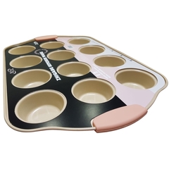 Molde Cupcakes Muffin X12 Teflon Asas Silicona Reposteria - Nenja Store