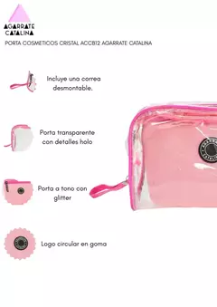 PORTA COSMETICOS CRISTAL AGARRATE CATALINA - comprar online
