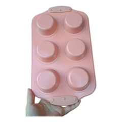 Molde Teflón X6 Muffin Cupcakes Repostería Asas De Silicona - Nenja Store