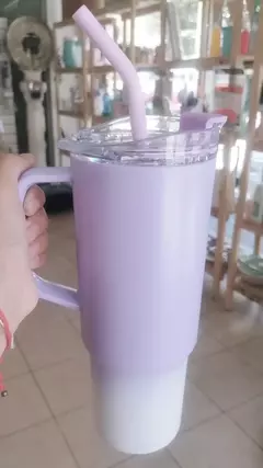 VASO PLASTICO CON SORBETE 1.200 LTS - comprar online
