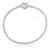 Bracelete Berloque Coração Cravejado Prata 925 - loja online