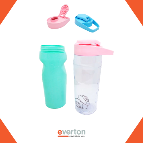 Botella shaker tapa flip top COLOR Pack x60u