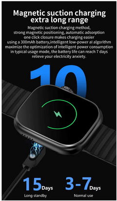 Reloj inteligente original con linterna, con control de la temperatura, de 2.01``, de 2024. - Smart Watch_cmg